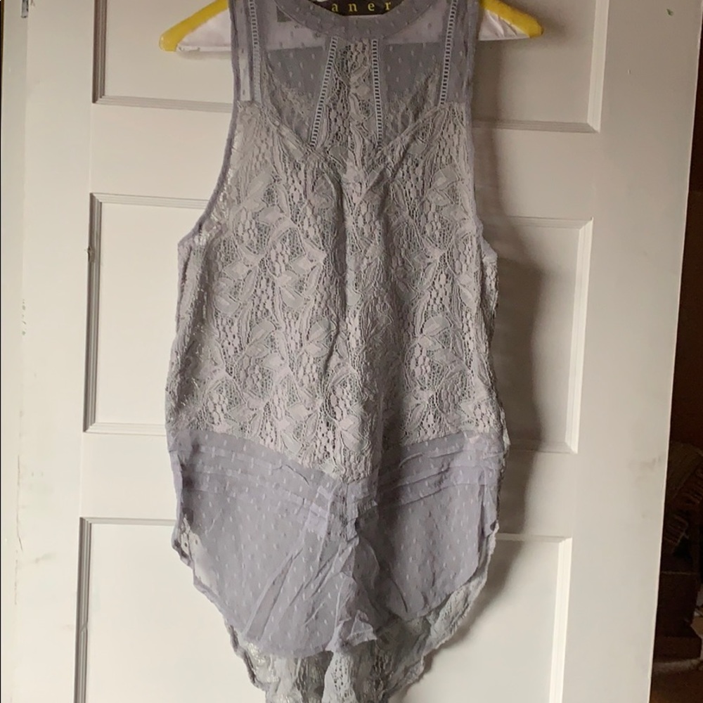 Free People Lace Asymmetric Top - Festival Ready